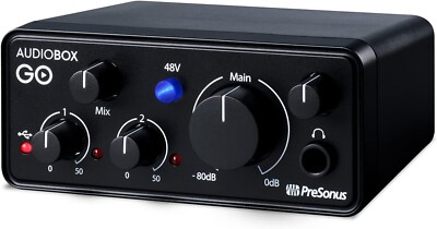 PreSonus AudioBox GO Compact 2x2 Bus-Powered USB Audio Interface