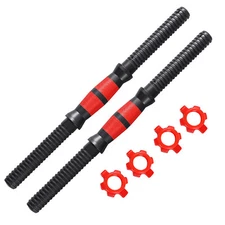 2PCs Dumbbell Bar w/Non-Slip Grips for Workout Sport Gym Training 15.7＂/ 19.7＂