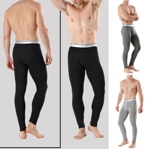 Men Warm Fleece Lined Pajamas Thermal Long Johns Top Bottom Underwear Set Winter