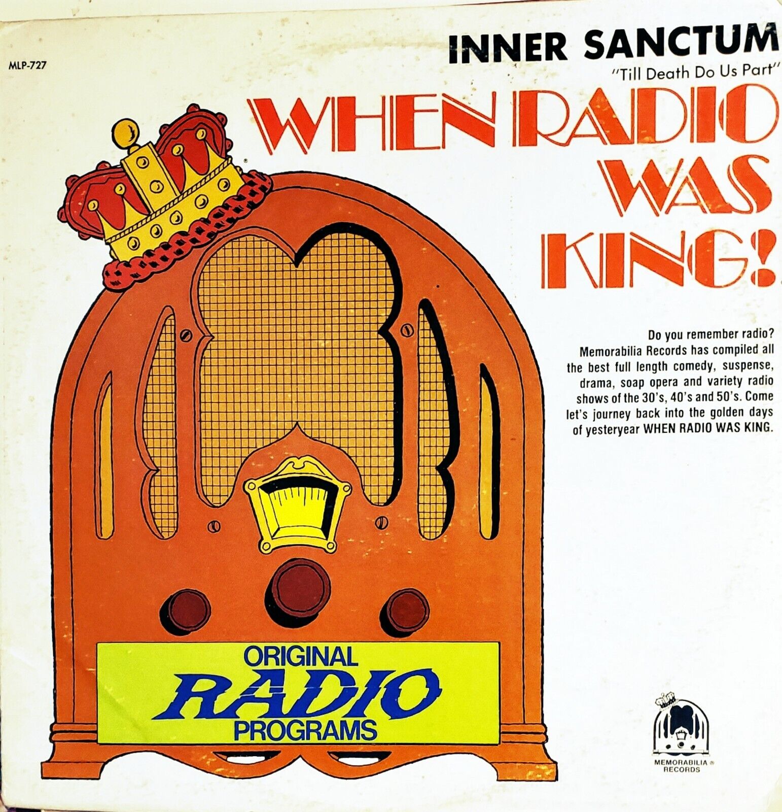 Inner Sanctum (–When Radio Was King!  1974 LP Memorabalia MINT/N.MINT!