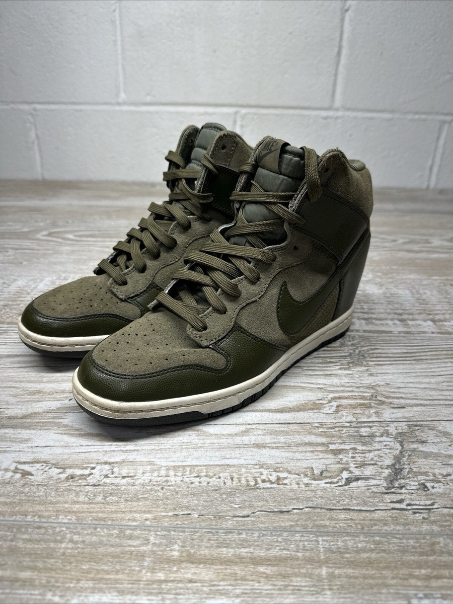 Womens Nike Dunk Sky Hi Hidden Wedge Medium Olive Shoes Womens Nike Dunk Sky Hi Hidden Wedge Medium Olive Shoes