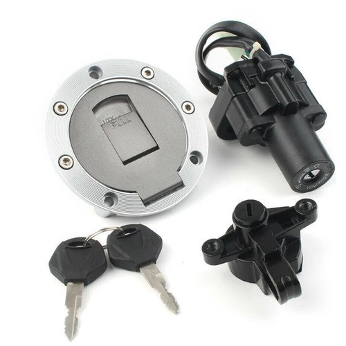 Ignition Switch & Gas Cap Lock Set For Kawasaki KLX250, KLX125, KL250 - Zinc Alloy, 2 Master Keys, 3-Piece Kit