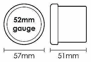 SAAS Water Temp Gauge Black Face Dial 52mm Multi Colour + Sender & Fitting Kit - image 4 of 4