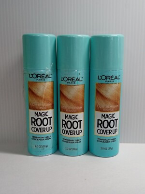L'oreal Magic Root Cover Up Concealer Spray Light/Medium Blonde Set (3) NEW