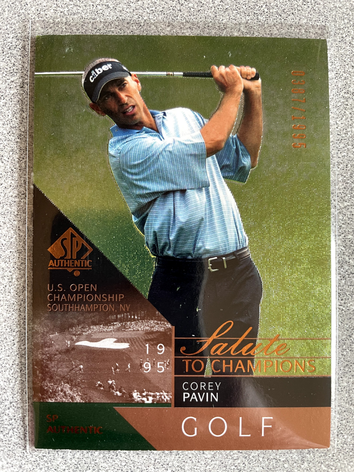 2003 SP Authentic Golf Corey Pavin Salute To Champions Golf Card /1995 #89