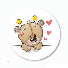 CUTE Winking Teddy Bear Scrapbook Stickers Envelope Seals Party Favors Labels