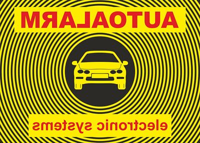 Aufkleber Autoalarm - electronic systems innenklebend Sticker
