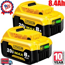 2Pack 8.0Ah For DeWalt 20V 20 Volt Max 8.0 Li-Ion Battery DCB205 DCB206-2 DCB208