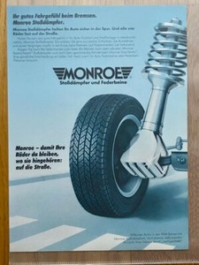 Monroe Stoßdämpfer & Federbeine Original 1985 Vintage Advert Werbung Reklame