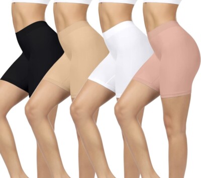 Bestena Pack Slip Shorts for Women Under Dress, Anti Chafing Seamless  Size L