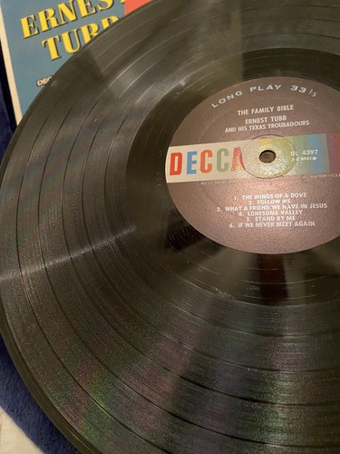 Ernest Tubb & Texas Troubadours - The Family Bible Decca LP DL 3497 1963 - Picture 11 of 11