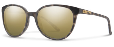 NEW Smith Cheetah Sunglasses-Matte Ash Tortoise-Polarized Gold Mirror Lens