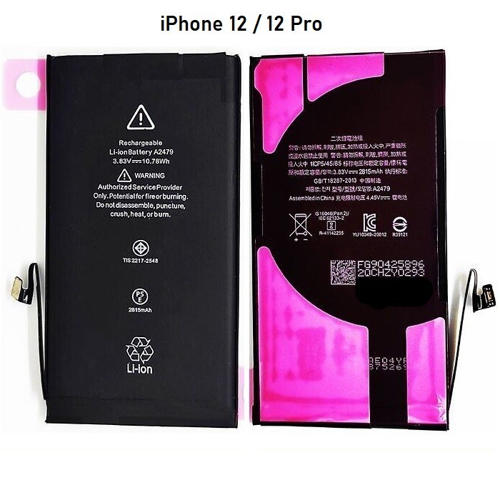 Batteria compatibile per Apple serie iPhone 12 / 12 Pro 2815 mAh Pari Originale