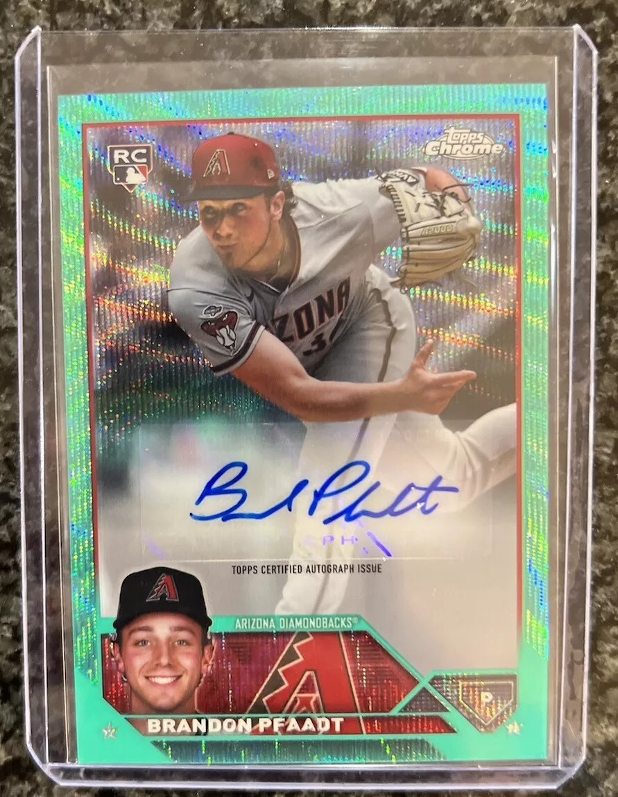 BRANDON PFAADT 2023 TOPPS Chrome Update RC  Auto Aqua Wave /199 Arizona