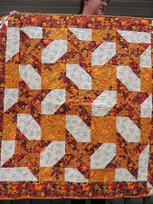 Fall Gold Pinwheel Quilt