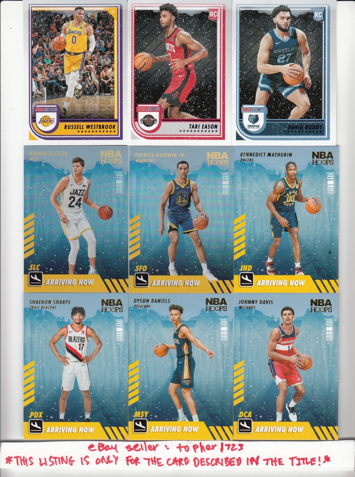 2022-23 NBA Hoops Winter Insert Arriving Now Holo WALKER KESSLER RC #22 Jazz