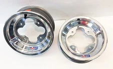 DWT A5 Polished Front Rims Wheels PAIR 10" 10x5 3+2 4/144 450R 400EX 250R 700XX