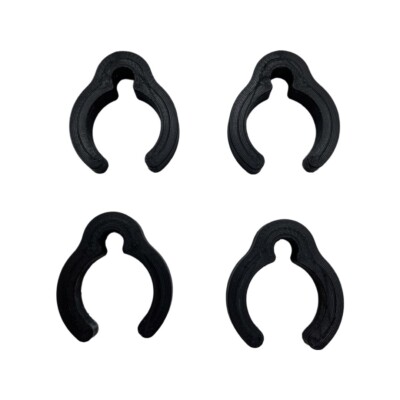 Black Minelab Equinox 600/800 Metal Detector Coil Cable Clips- Set of 4