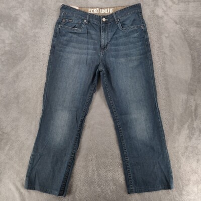 Vintage Ecko Jeans Mens 36x29 Blue Baggy Relaxed Fit Denim Hip Hop Skate 90s Y2K