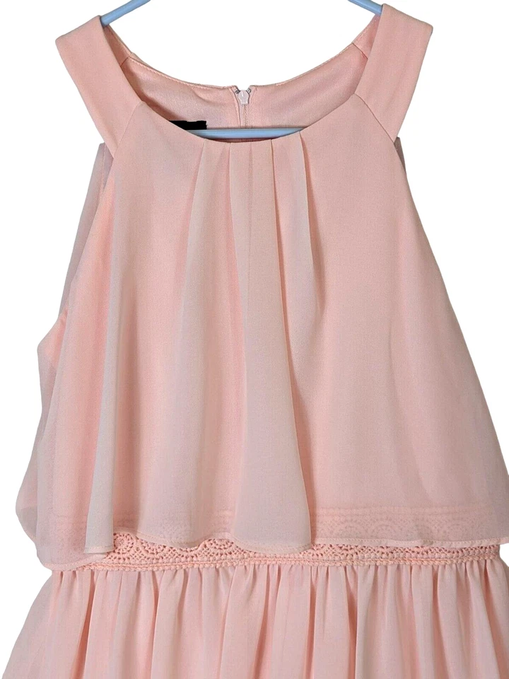 Amy Byer By&By 女孩 16 码吊带拉链连衣裙装饰装饰腰短款 — 第 2/4 张图片