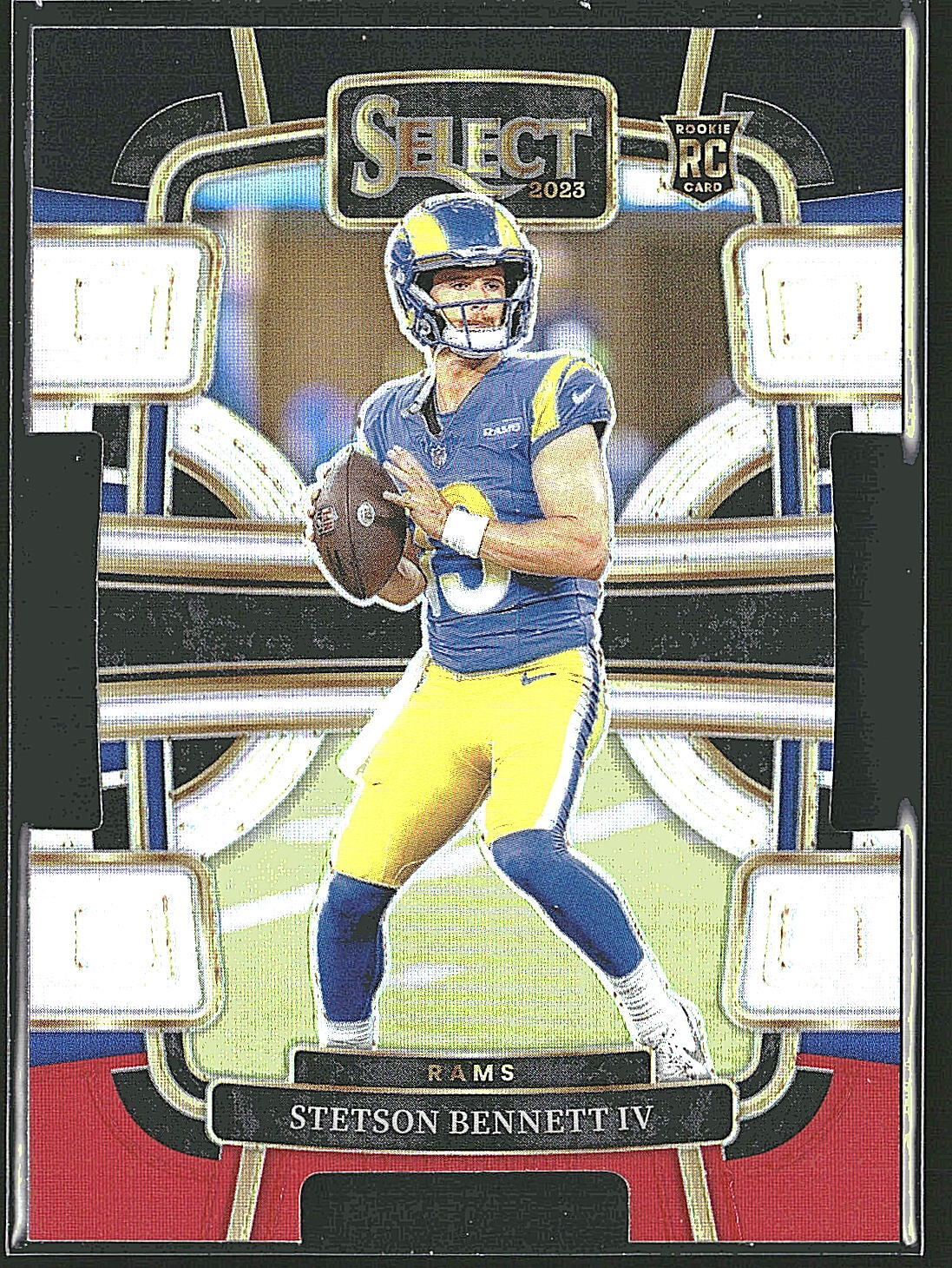 2023 Panini Select #55 Stetson Bennett IV Black and Red Prizms Die Cuts