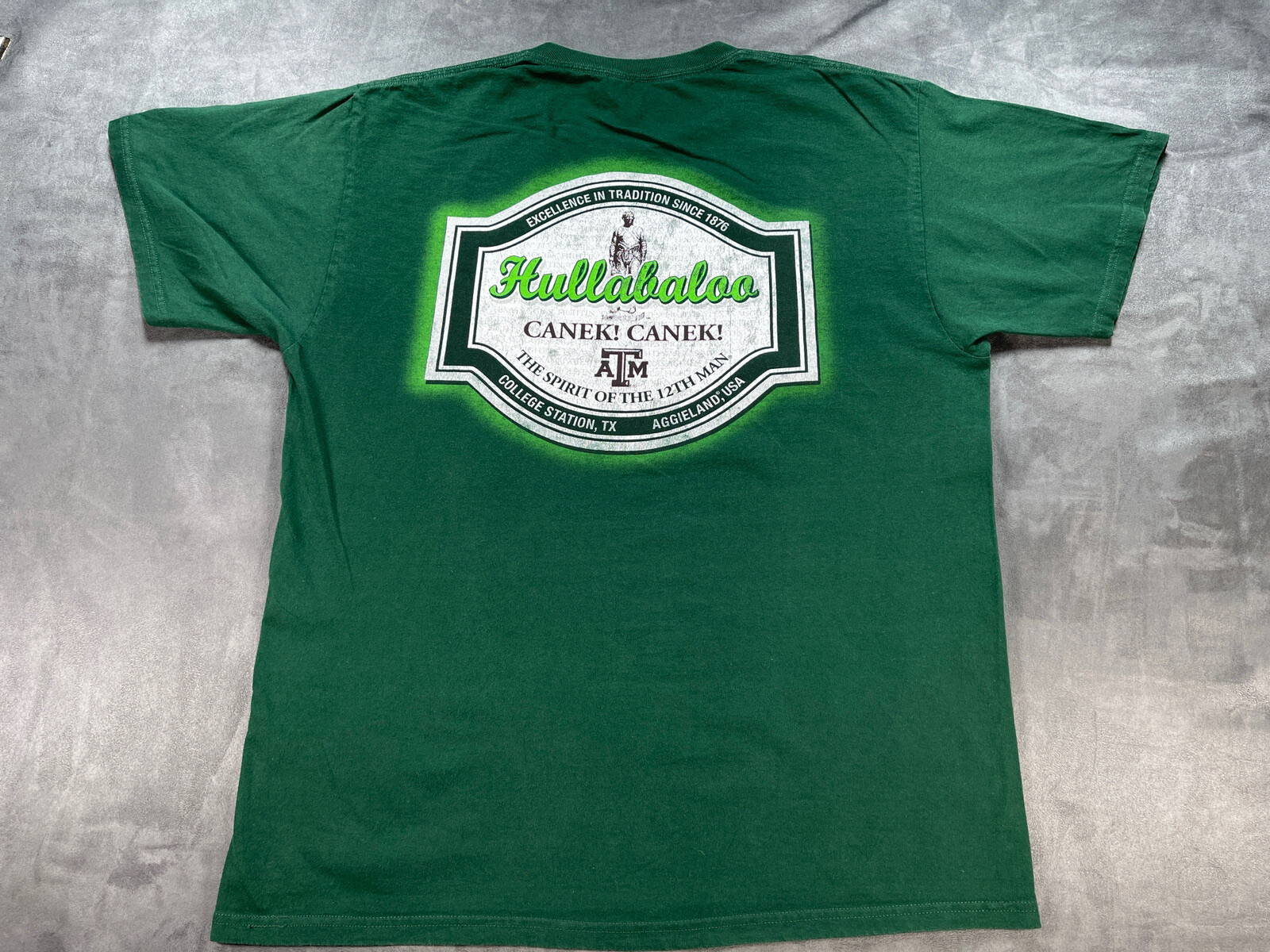 Texas A&M Hullabaloo Shirt Canek Canek 12th Man Large College Station Green