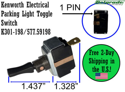 Kenworth Electrical Parking Light Toggle Switch K301-198/577.59198