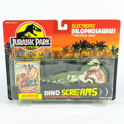 MOC Vintage 1993 Kenner Jurassic Park Dino Screams Dilophosaurus Dinosaurier