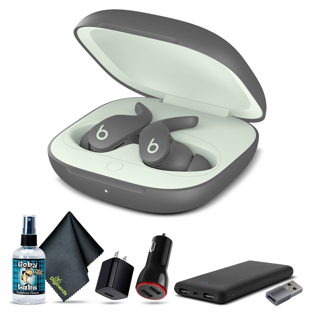 Beats Fit Pro Noise-Canceling True Wireless In-Ear Headphones (Grey) Bundle +