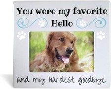 Pet Memorial - Bereavement Commemorative Photo Frame for Dog/Cat/Pet Ceramic