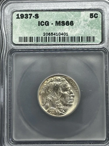 1937 S BUFFALO NICKEL 5C ICG MS66 (2065410401)