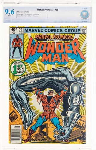 Marvel Premiere #55 CBCS 9.6 NEWSSTAND 1980 White Pgs 1st solo Wonder Man 🔥cgc