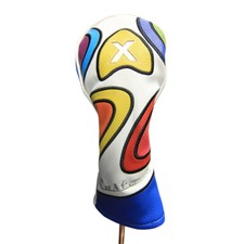 Majek Retro Golf X Fairway Wood Headcover Psychedelic Design Vintage Style