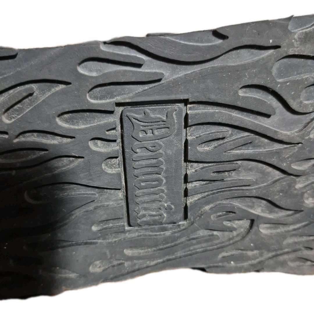 Black Wedge Platform Buckles Knee High Boots Goth… - image 5