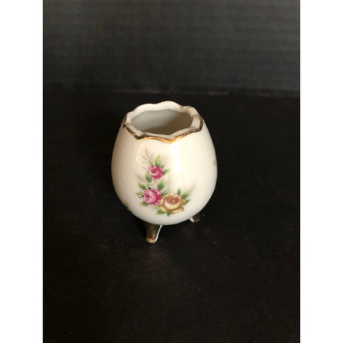 Victorian Footed Toothpick Holder Floral Design