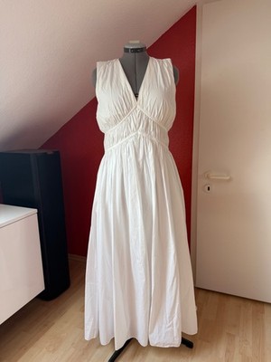 BRUNELLO CUCINELLI Maxikleid aus Baumwolle Gr.XL(42) weiß