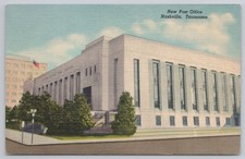Postcard New Post Office Nashville, Tennessee Linen