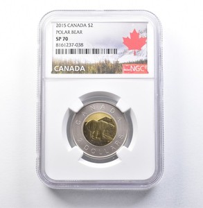 2015 Canada 2 Dollars Polar Bear SP70 NGC a5923