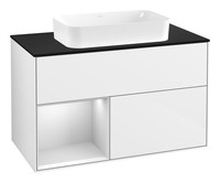 Villeroy & Boch Finion Waschbeckenunterschrank FüR Becken Mittig Regal Links...