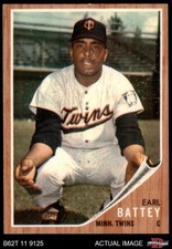 1962 Topps #371 Earl Battey Twins 7 - NM