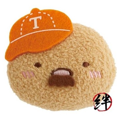AB38703 Sumikko Gurashi Emojis Plush Toy Badge - Tonkatsu