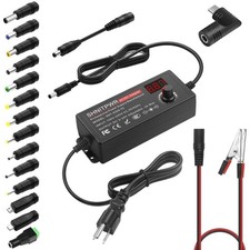 Adjustable 72W Universal Power Supply AC/DC Adapter 3.5V-24V 3A with USB-C Charg