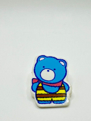 Vintage Sanrio Clip Cheery Chums 1984 Warm and Chummy Mu Bear Made in Japan