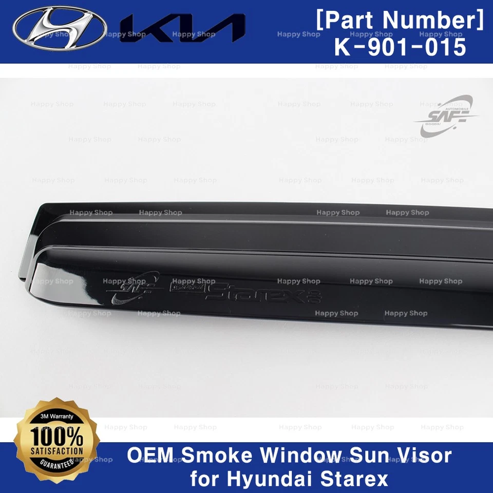 Parasol ventana de humo protector de lluvia moldura K-901-015 para Hyundai Starex 2008-2020 Foto 2 de 4