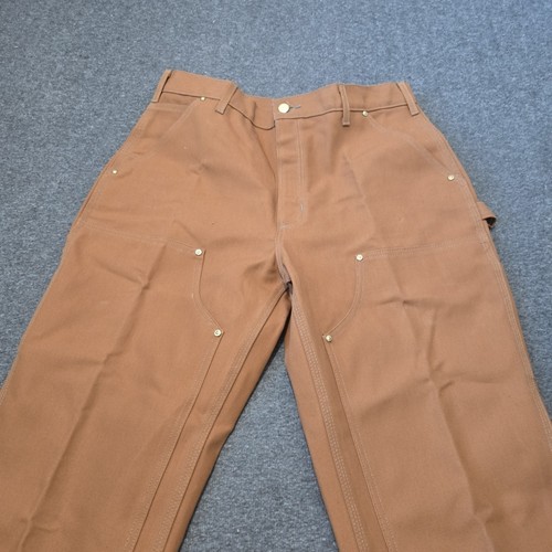 Pantalone da lavoro Carhartt Loose Fit 34X32 Firm Duck doppio davanti B01-M marrone nuovo - Foto 2 di 7