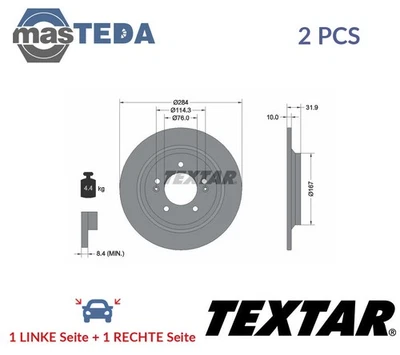 92293103 BREMSSCHEIBEN SATZ HINTEN TEXTAR 2PCS NEU OE QUALITÄT - Bild 1 von 4
