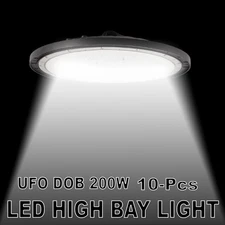 High Bay light 200w LED Factory Commercial Warehouse Light Fixtures 10Pack 6500K