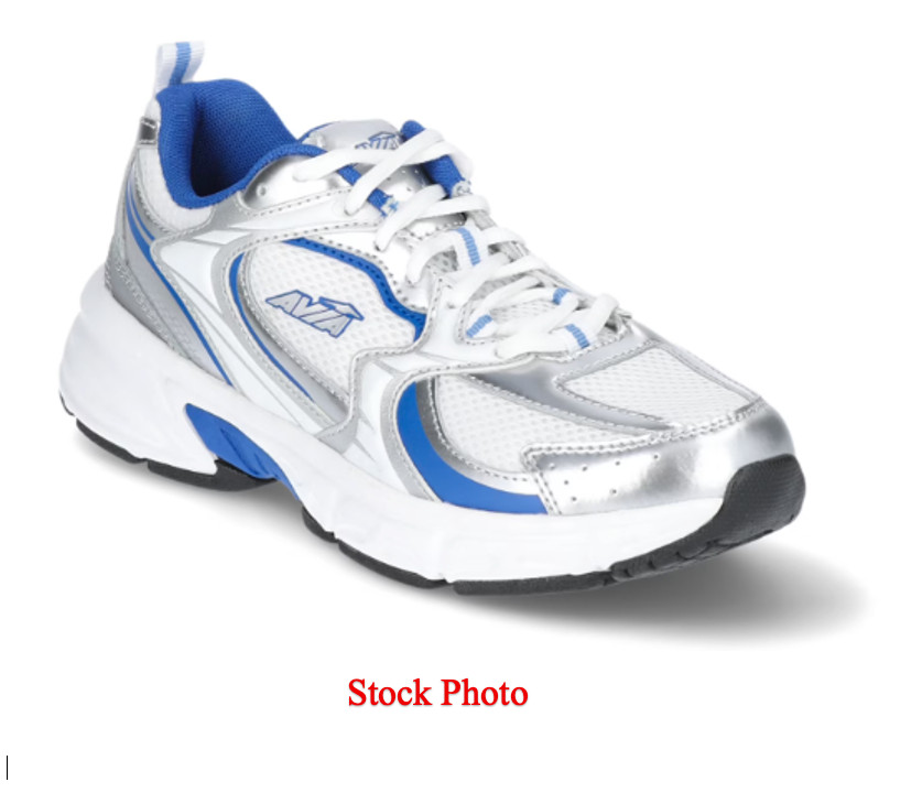 Avia Women's 5000 Performance Sneakers Size 11 Blue White Silver Genuine Leather