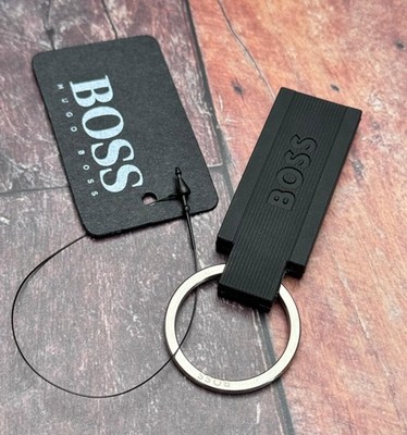  Boss Logo Schlüsselanhänger aus Silikon schwarz