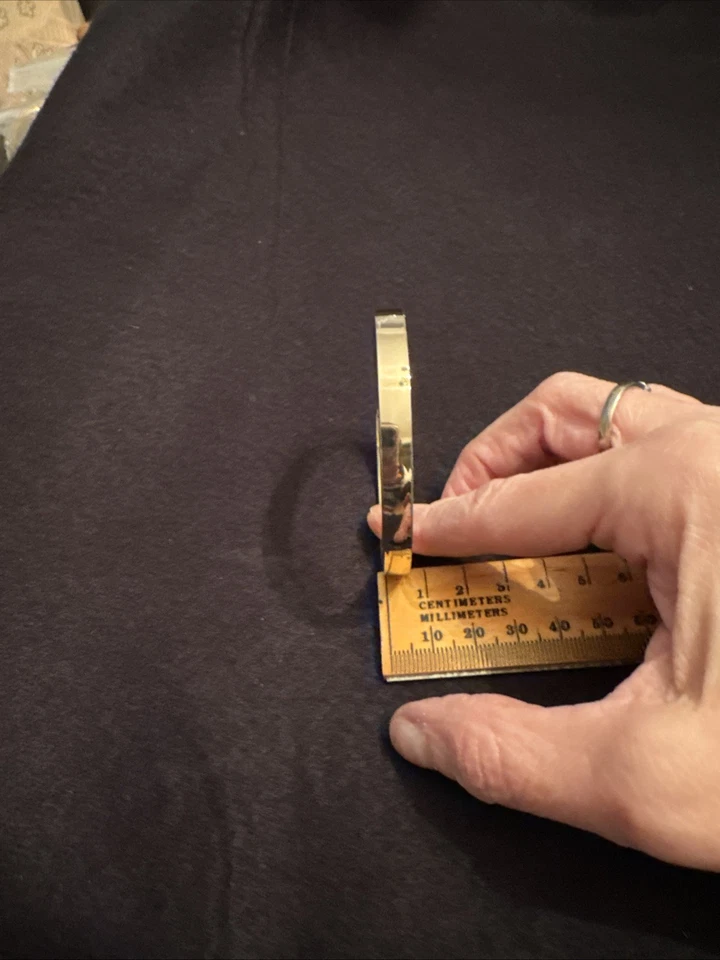 Brazalete Brazalete Mujer 14K GF Oro Amarillo Relleno De Colección Sólido Brillante Estate32 Foto 4 de 4